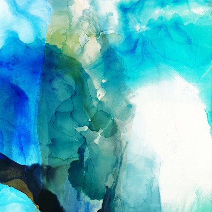 Framed Ephemeral Blue II Print