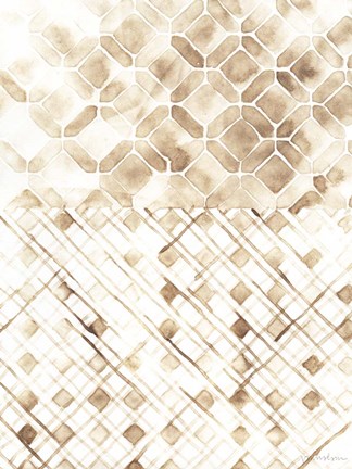 Framed Sepia Madras I Print