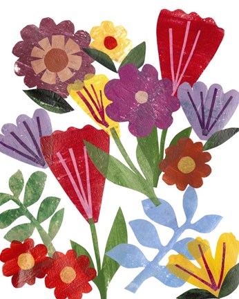 Framed Bright Floral II Print