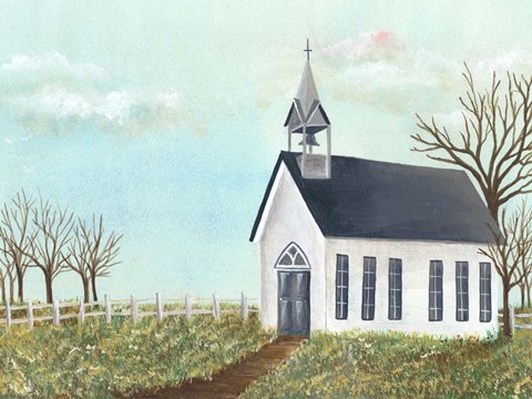 Framed Country Church IV Print