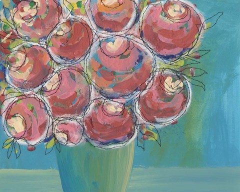 Framed Candy Flowers II Print