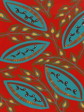 Framed Stylized Motif III Print