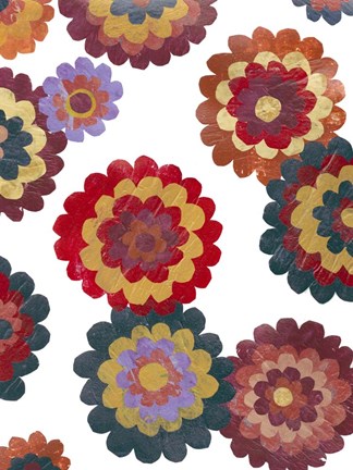 Framed Scattered Blooms II Print