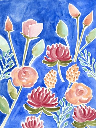 Framed Colorful Array I Print