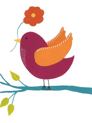 Framed Cute Bird II Print