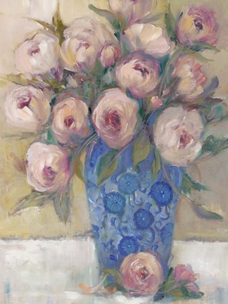 Framed Oriental Bouquet II Print