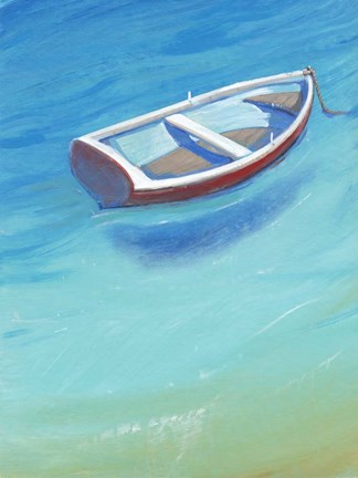 Framed Anchored Dingy II Print