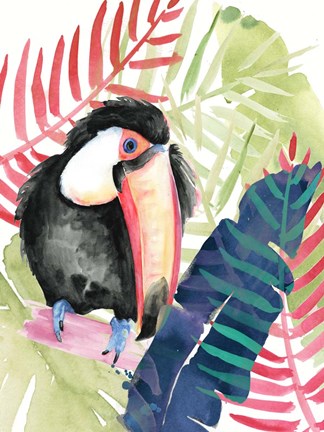 Framed Toucan Palms II Print