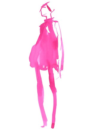 Framed Fuchsia Street Fashion II Print