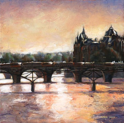 Framed Sunset In Paris Print