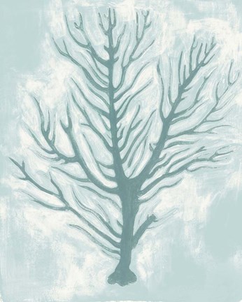 Framed Living Teal I Print