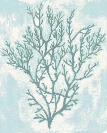 Framed Living Teal II Print