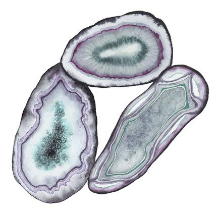 Framed Geode Gems III Print