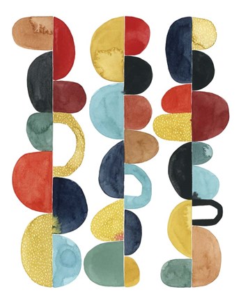 Framed Midcentury Sunrise I Print