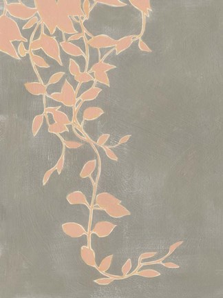 Framed Coral Pothos I Print