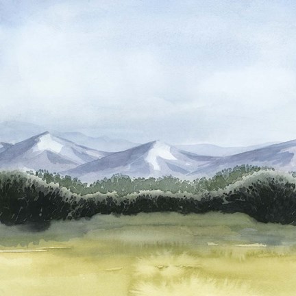 Framed Blue Mountain Break II Print