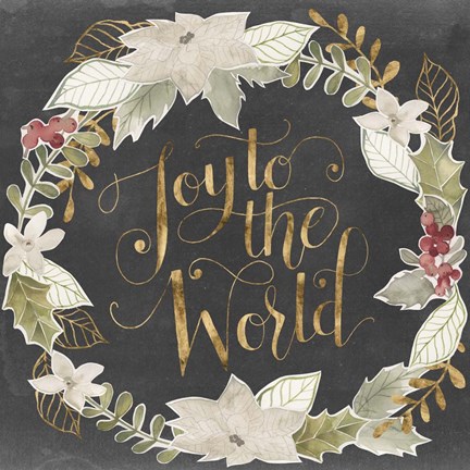 Framed Gilded Christmas II Print