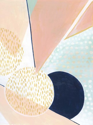 Framed Peach Eclipse I Print