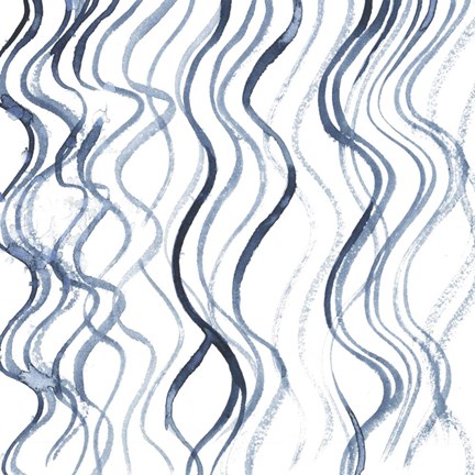 Framed Indigo Ripple IV Print