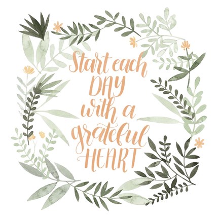 Framed Grateful I Print