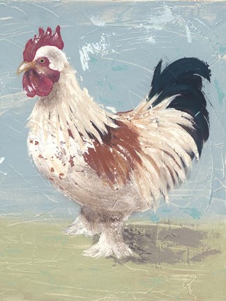 Framed Farm Life-Chickens II Print