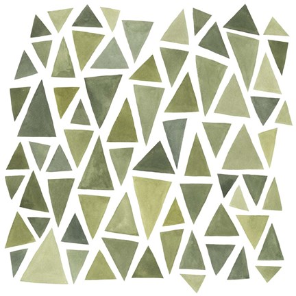 Framed Celadon Geometry I Print