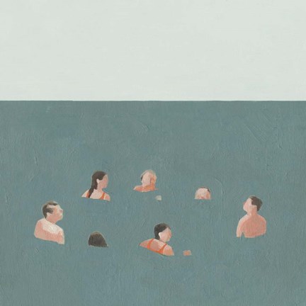 Framed Swimmers I Print