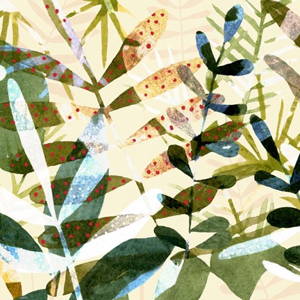 Framed Technicolor Jungle I Print