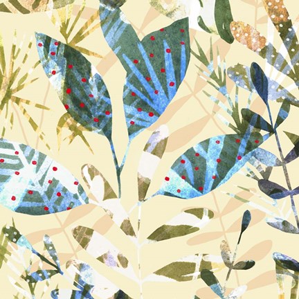 Framed Technicolor Jungle II Print