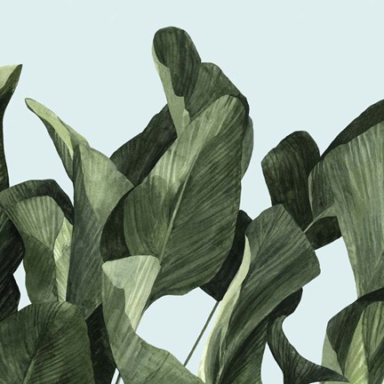 Framed Celadon Palms II Print