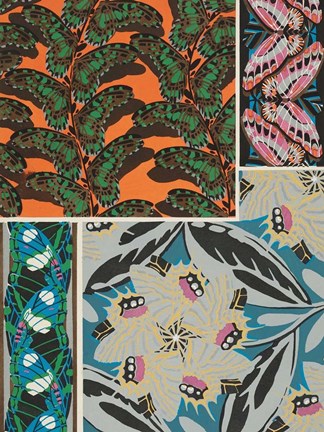 Framed Decorative Butterflies II Print