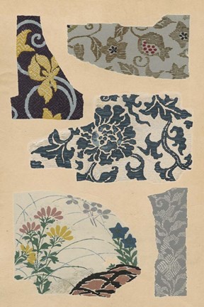 Framed Japanese Textile Design VII Print