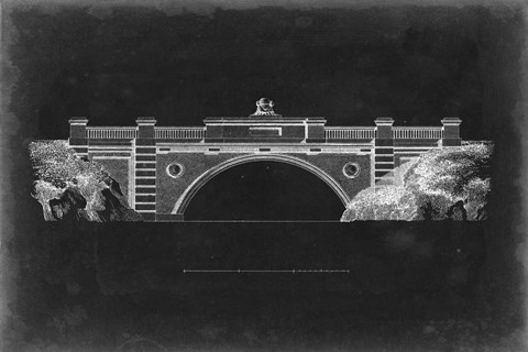 Framed Bridge Schematic II Print