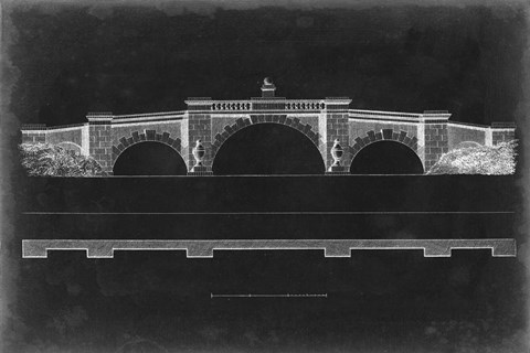 Framed Bridge Schematic III Print