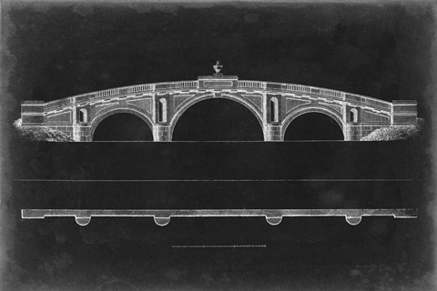 Framed Bridge Schematic IV Print