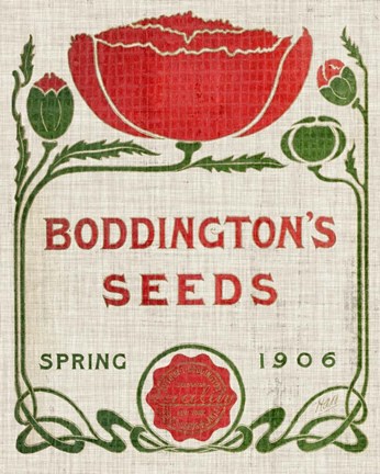 Framed Flower Seed Packs III Print