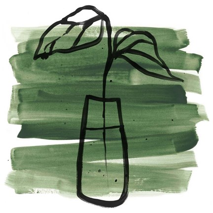 Framed Tropical Sumi-e III Print