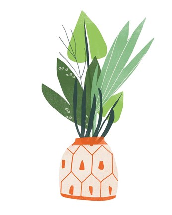 Framed Happy Plants III Print