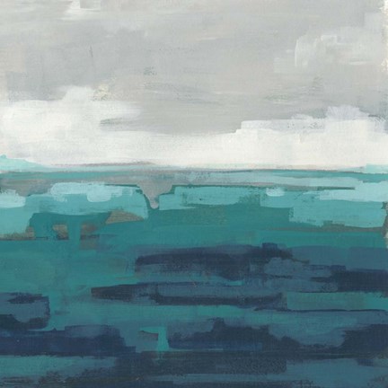 Framed Sea Foam Vista II Print