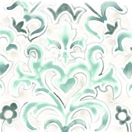 Framed Bohemian Textile VIII Print