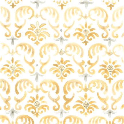 Framed Bohemian Textile IX Print