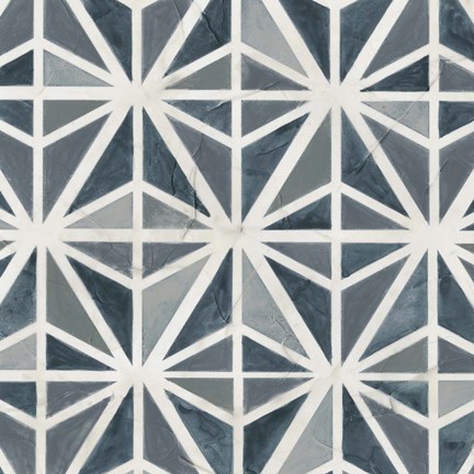 Framed Teal Tile Collection VII Print