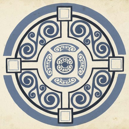 Framed Indigo Motif IV Print