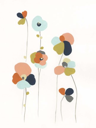 Framed Modular Bouquet III Print