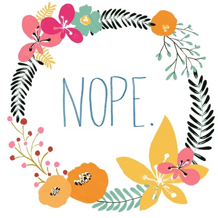 Framed Snarky Florals I Print