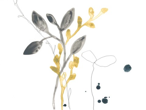 Framed Navy Garden Inspiration III Print