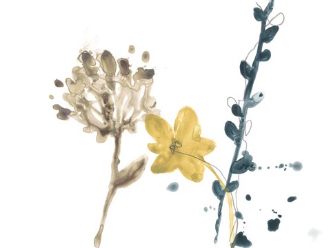 Framed Navy Garden Inspiration IV Print