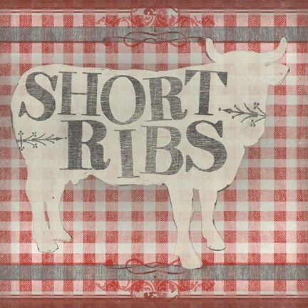 Framed Gingham BBQ III Print