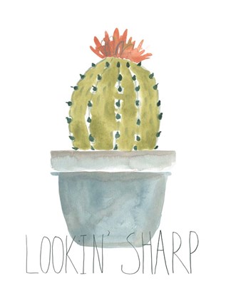 Framed Punny Plant II Print