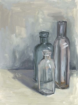 Framed Still Life with Bottles II Print